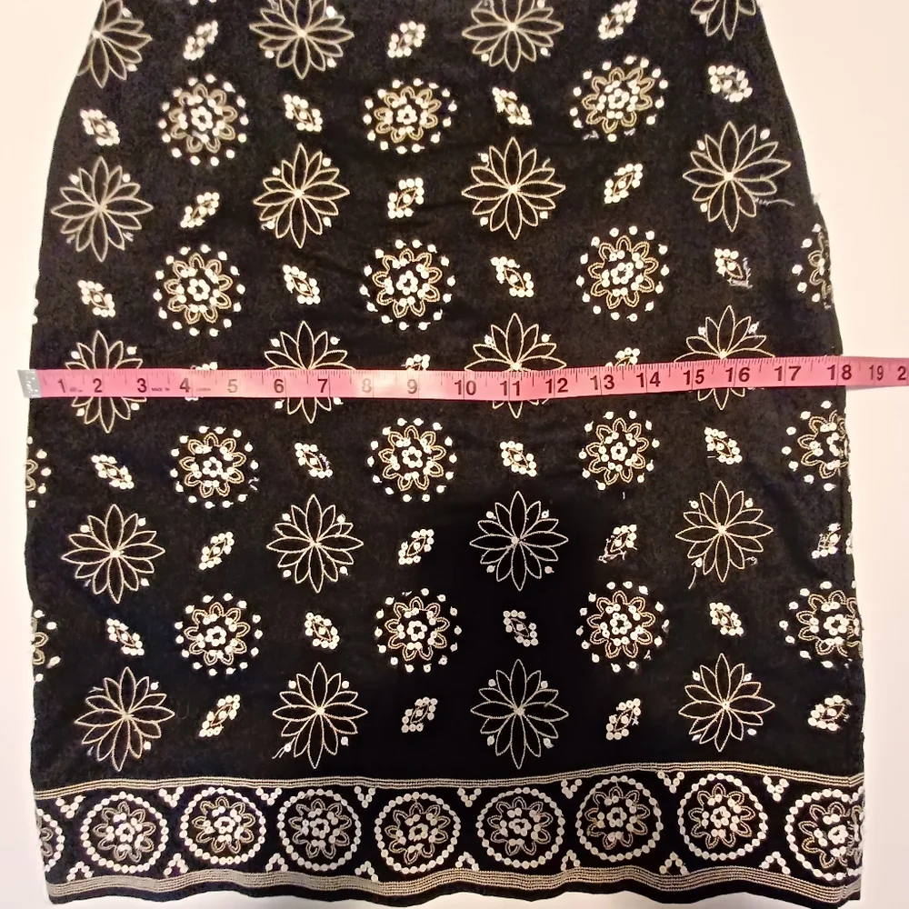 Sigrid Olsen Embroidered Sequined Straight Skirt Women's Size 2